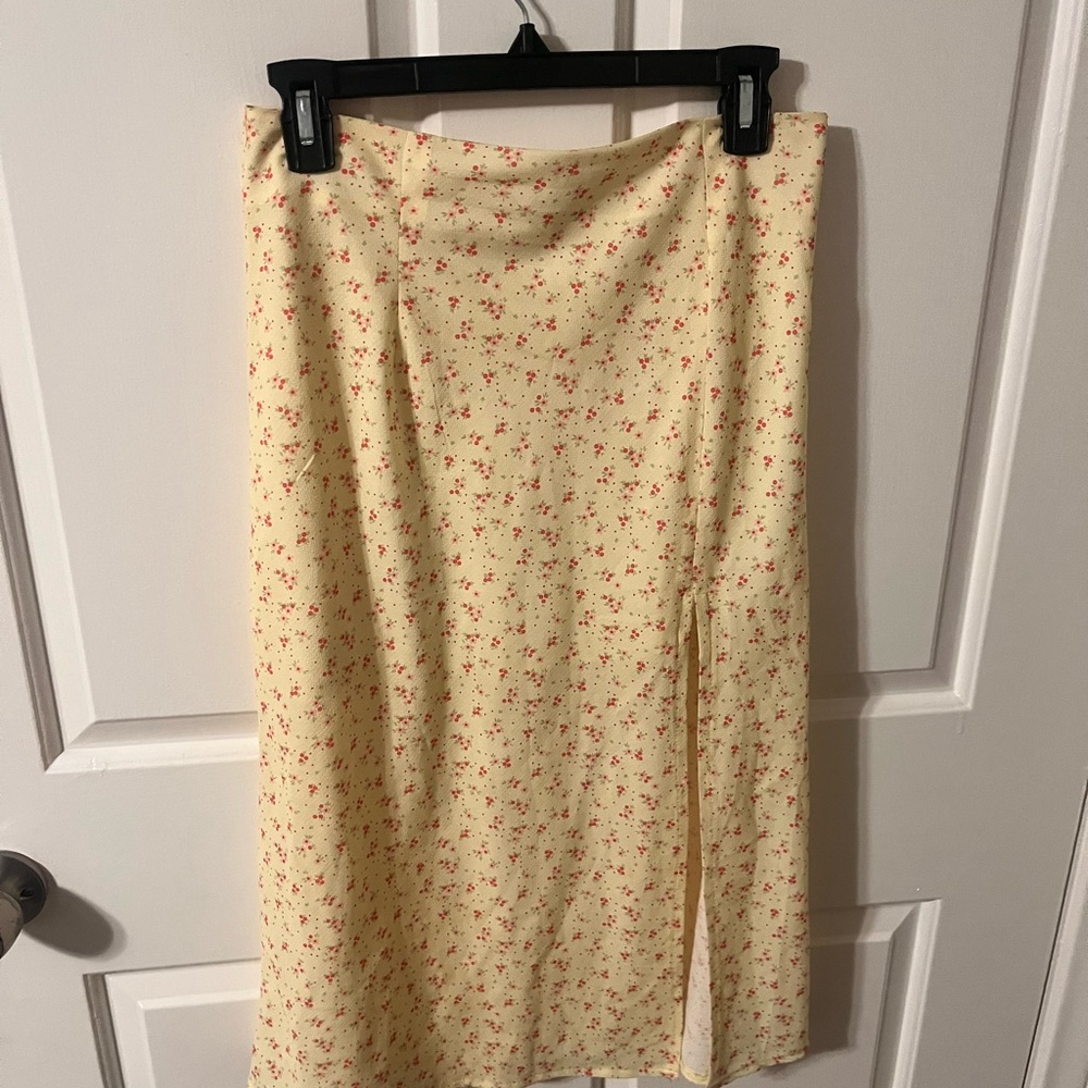 Floral Yellow Skirt